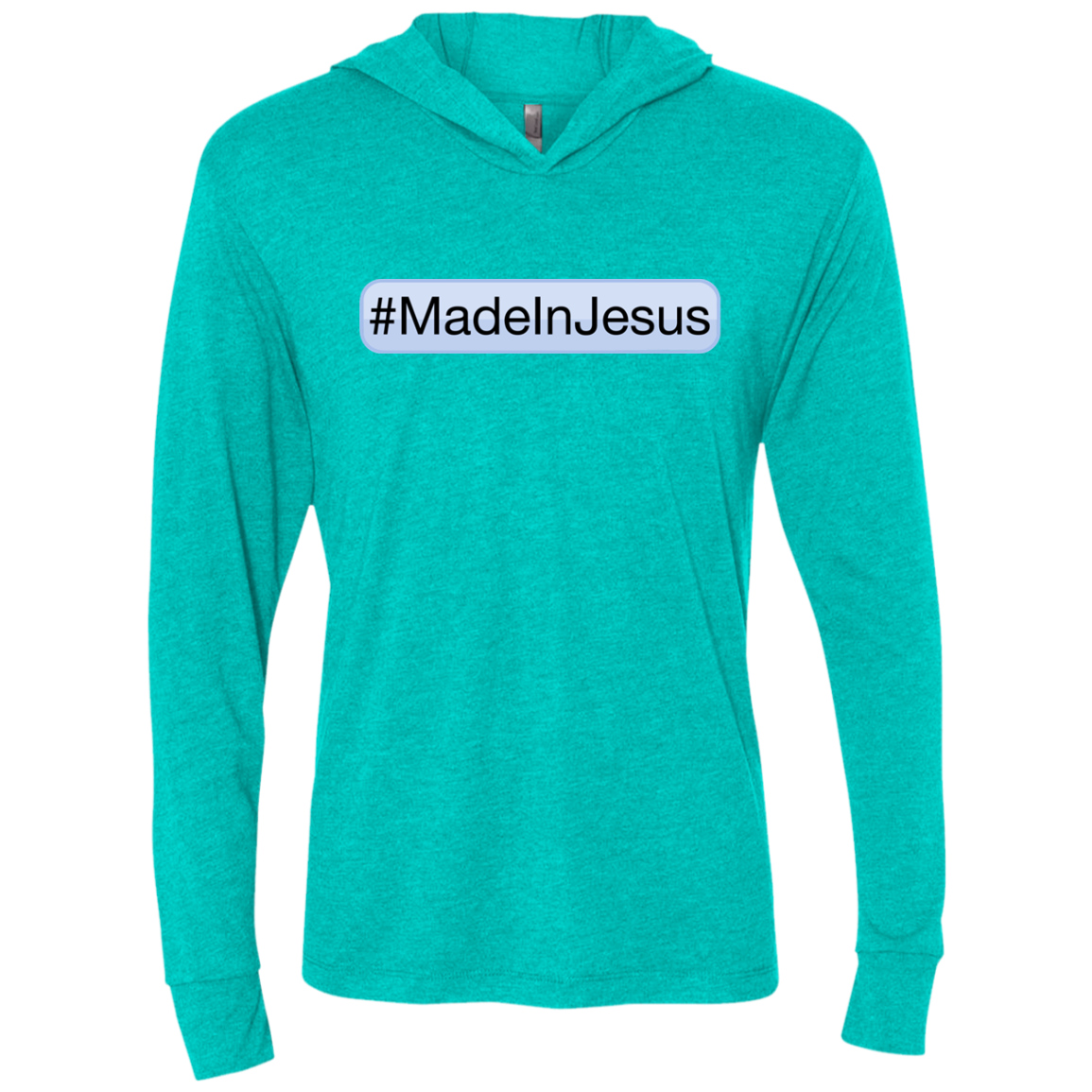 Unisex - #MadeInJesus LongSleeve Hooded T-Shirt