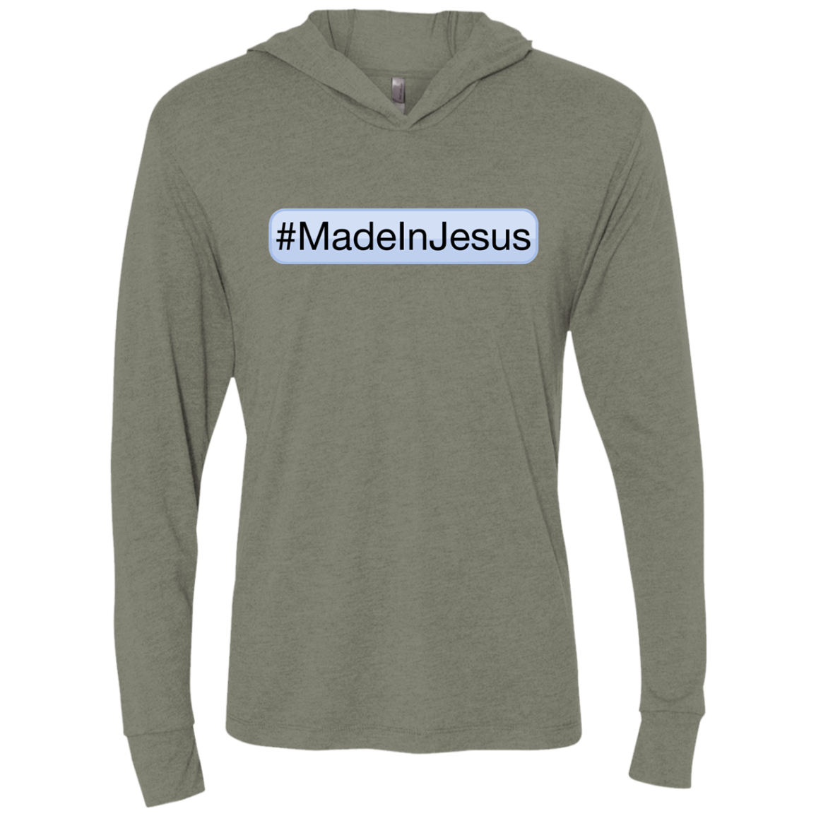 Unisex - #MadeInJesus LongSleeve Hooded T-Shirt