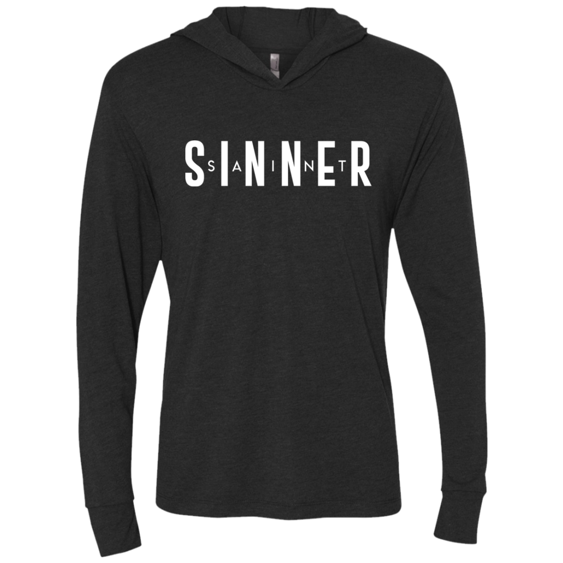 Unisex -SaintInBetweenSinner LongSleeve Hooded T-Shirt