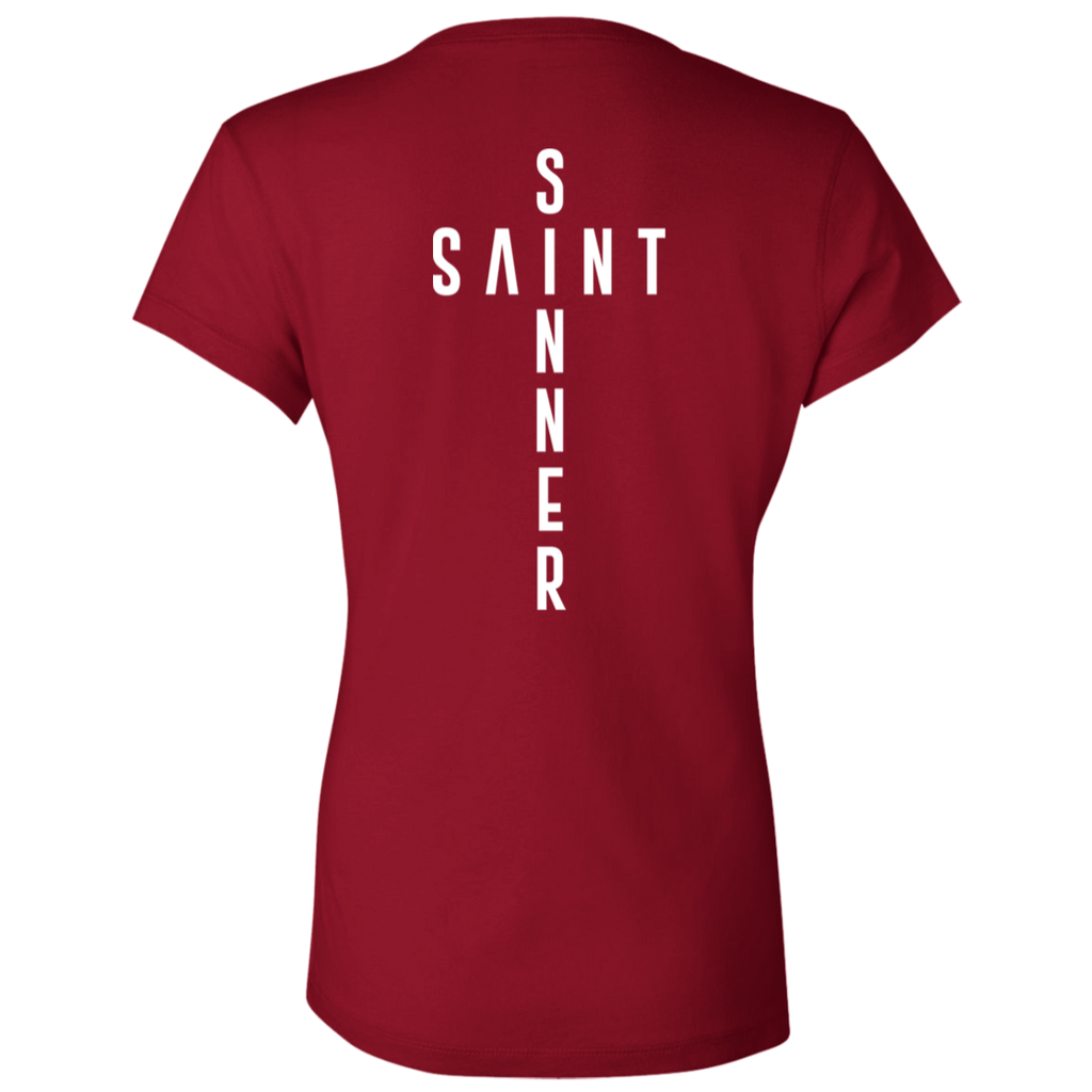 Ladies' - SaintInBetweenSinner V-Neck T-Shirt