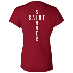 Ladies' - SaintInBetweenSinner V-Neck T-Shirt