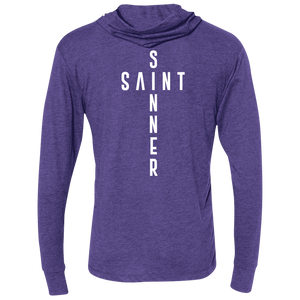 Unisex -SaintInBetweenSinner LongSleeve Hooded T-Shirt