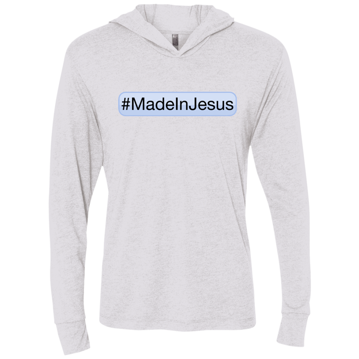 Unisex - #MadeInJesus LongSleeve Hooded T-Shirt