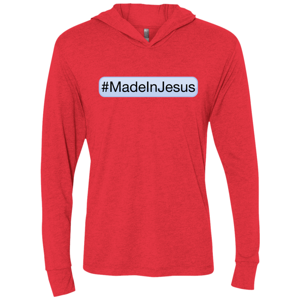 Unisex - #MadeInJesus LongSleeve Hooded T-Shirt