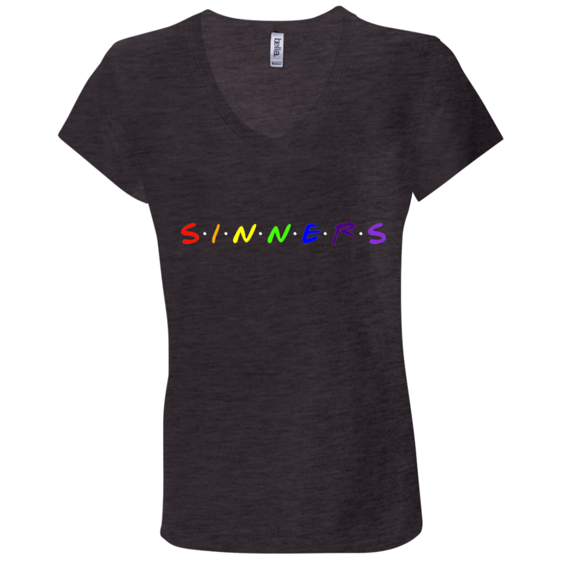 Ladies' - FriendsAndSinners V-Neck T-Shirt