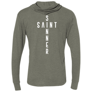 Unisex -SaintInBetweenSinner LongSleeve Hooded T-Shirt